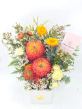 Native Flowers & Rose Bouquet – Fresh Handcrafted Floral Arrangement