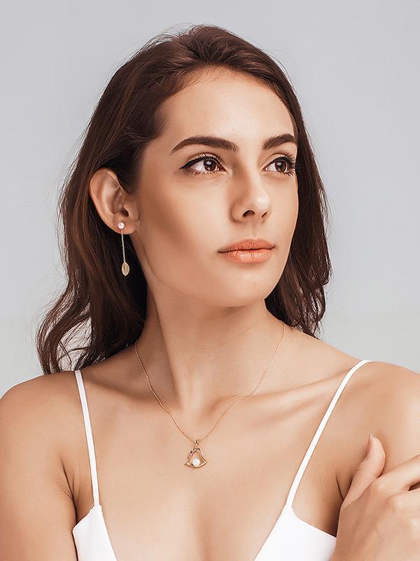 Irregular Leaf Silver Earrings