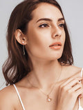 Irregular Leaf Silver Earrings