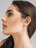 Diamond Clip Pearl Earrings