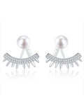 Drilled zircon Silver Earrings