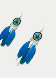 Lake Blue Feather Earrings