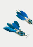 Lake Blue Feather Earrings