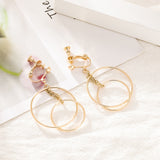 European and American fashion geometric staggered earrings