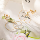 European and American fashion geometric staggered earrings