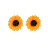European and American fashion item sunflower necklace earrings set