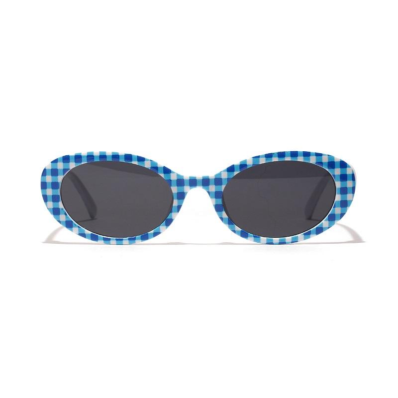 Flower Pattern Oval Sunglasses