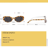 Flower Pattern Oval Sunglasses