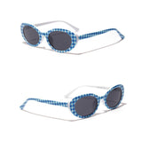 Flower Pattern Oval Sunglasses