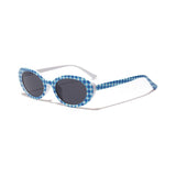 Flower Pattern Oval Sunglasses