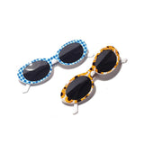 Flower Pattern Oval Sunglasses