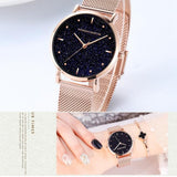 Starry Sky Dial Waterproof Women's Watch