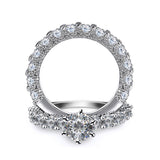 2019 Fashion Luxury Women Engagement Ring Full Round Zircon