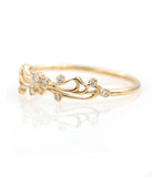 European and American ring female butterfly wings diamond ladies engagement jewelry