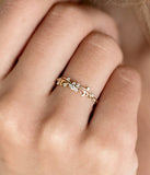 European and American ring female butterfly wings diamond ladies engagement jewelry