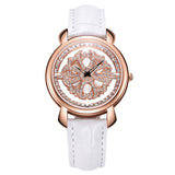 Rotatable Flower Dial Rhinestone Women's Watch
