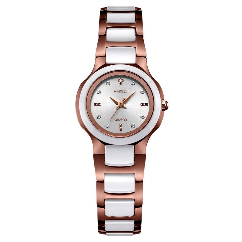 Ceramic Tungsten Steel Strap Women's Watch