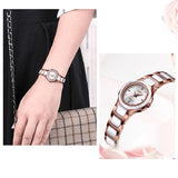 Ceramic Tungsten Steel Strap Women's Watch