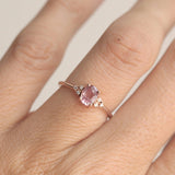 New Pink Diamond Crystal Princess Ring