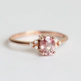New Pink Diamond Crystal Princess Ring