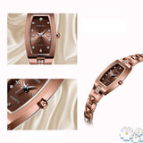 Rhinestone Scale Tungsten Steel Strap Women's Watch