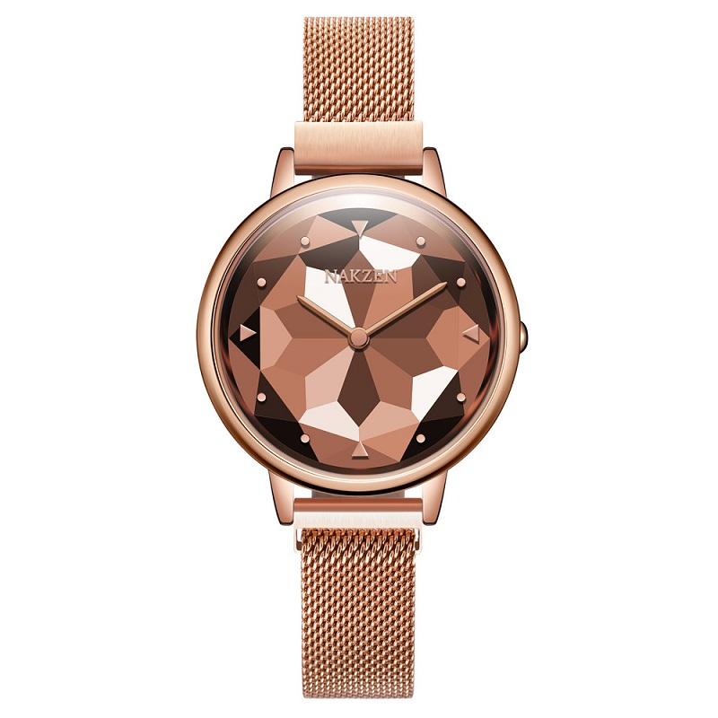 Irregular Mirror Magnetic Strap Women's Watch