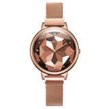 Irregular Mirror Magnetic Strap Women's Watch