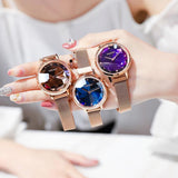 Irregular Mirror Magnetic Strap Women's Watch
