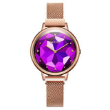 Irregular Mirror Magnetic Strap Women's Watch