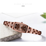 Rhinestone Scale Tungsten Steel Strap Women's Watch