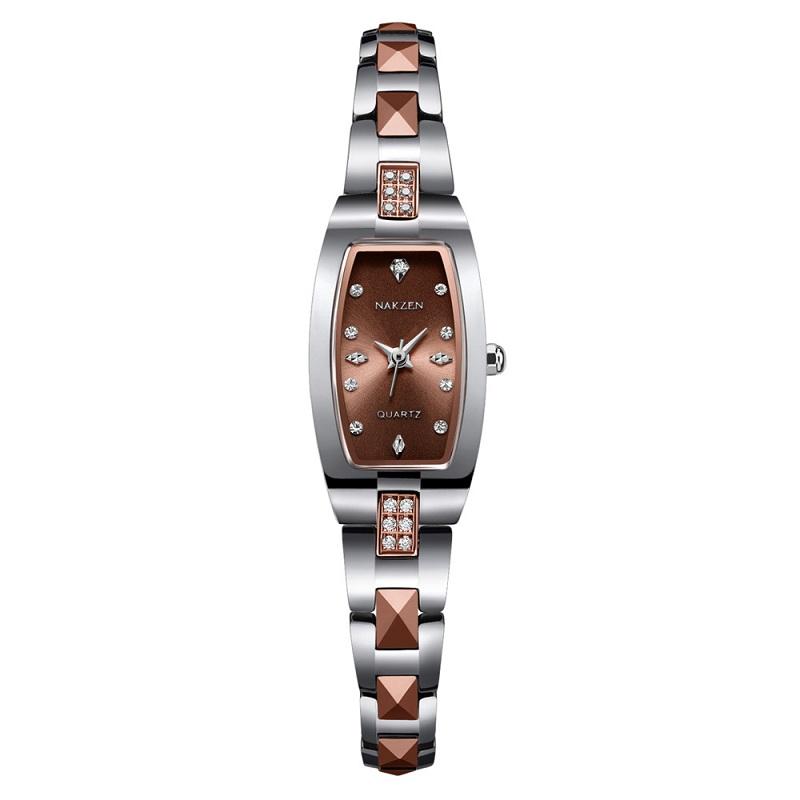 Rhinestone Scale Tungsten Steel Strap Women's Watch