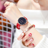 Starry Dial With Rhinestone Scale Women's Watch