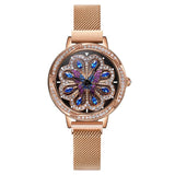 Rotatable Flower Pattern Dial Women's Watch