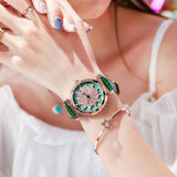 Rotatable Flower Dial Women's Watch