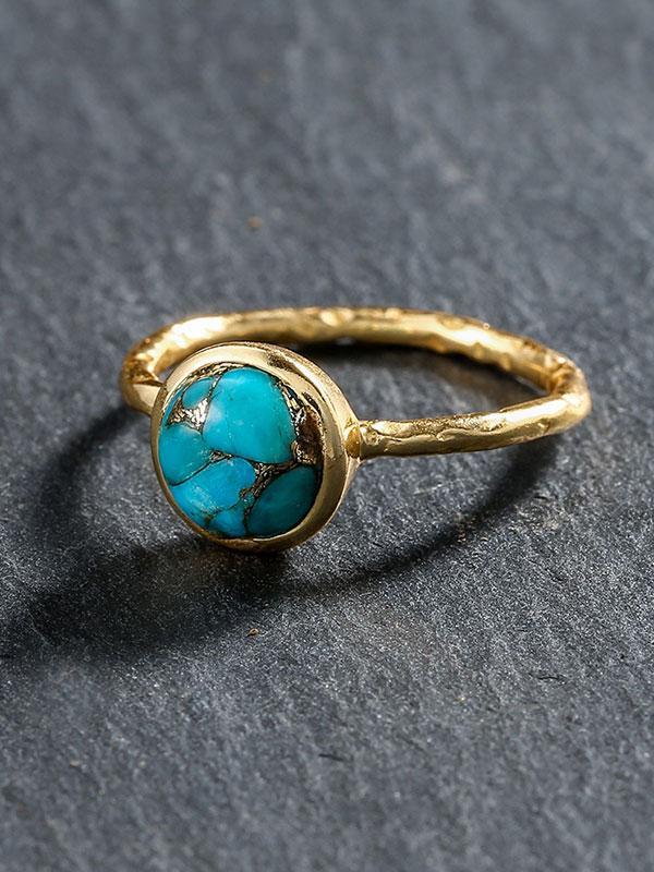 Silver Inlaid Turquoise Ring