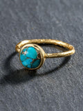 Silver Inlaid Turquoise Ring