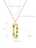 Golden Silver Diamond Necklace