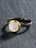 Natural Moonstone Round Ring