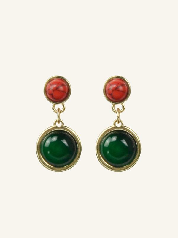 Opal pendant earring