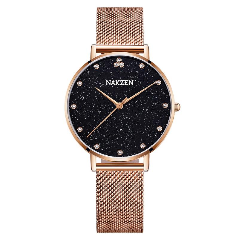 Blue Sandstone Dial Mesh Strap Women's Watch