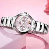 Three Eyes Six Pointers Dial Women's Watch