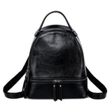 Retro Oil Wax Leather Women's Backpack