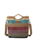 Contrast Canvas Crossbody Bag