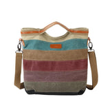 Contrast Canvas Crossbody Bag