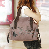 Retro Contrast Crossbody Handbag