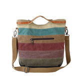 Contrast Canvas Crossbody Bag