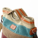 Contrast Canvas Crossbody Bag