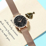 Carved Pattern Dial Women's Watch