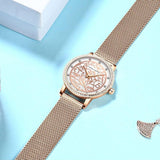 Carved Pattern Dial Women's Watch