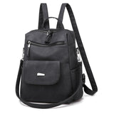 Retro Solid Color Backpack